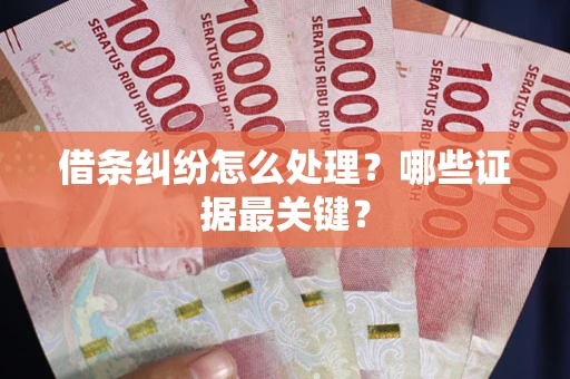 武汉借条纠纷怎么处理？哪些证据最关键？