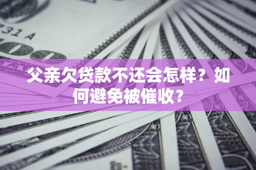 武汉父亲欠贷款不还会怎样？如何避免被催收？