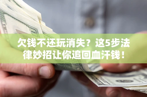 武汉欠钱不还玩消失？这5步法律妙招让你追回血汗钱！