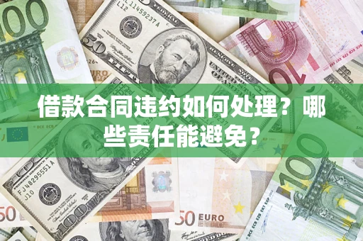 武汉借款合同违约如何处理？哪些责任能避免？