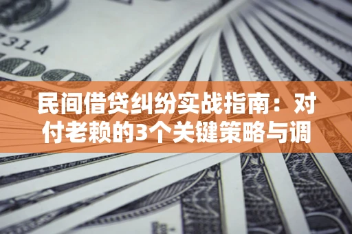 武汉民间借贷纠纷实战指南：对付老赖的3个关键策略与调解盲区解析